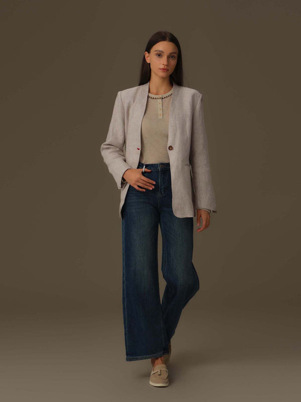 100% Linen Classic Blazer
