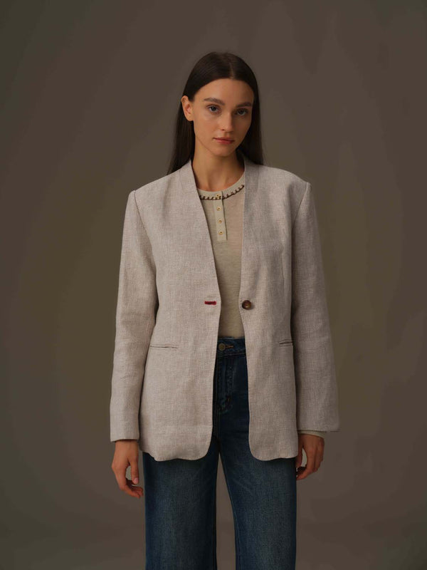 100% Linen Classic Blazer