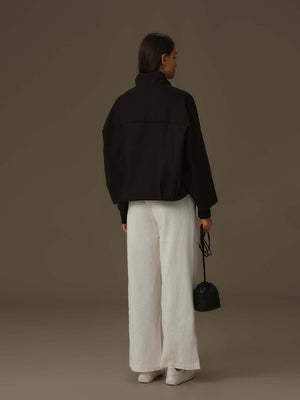 寬版束腰西裝外套