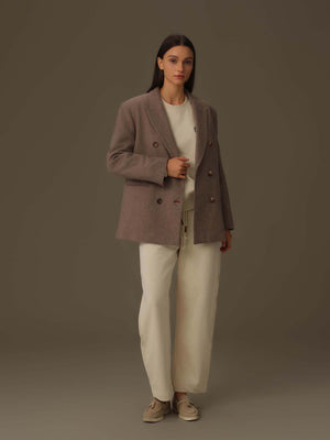 Double-Breasted Wool Blazer