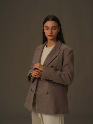 Double-Breasted Wool Blazer