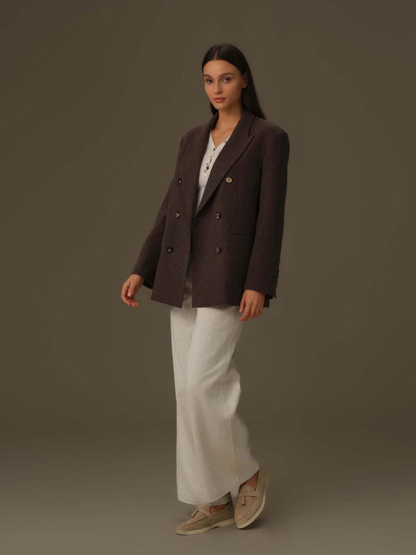 Double-Breasted Wool Blazer