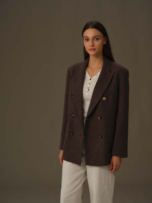 Double-Breasted Wool Blazer