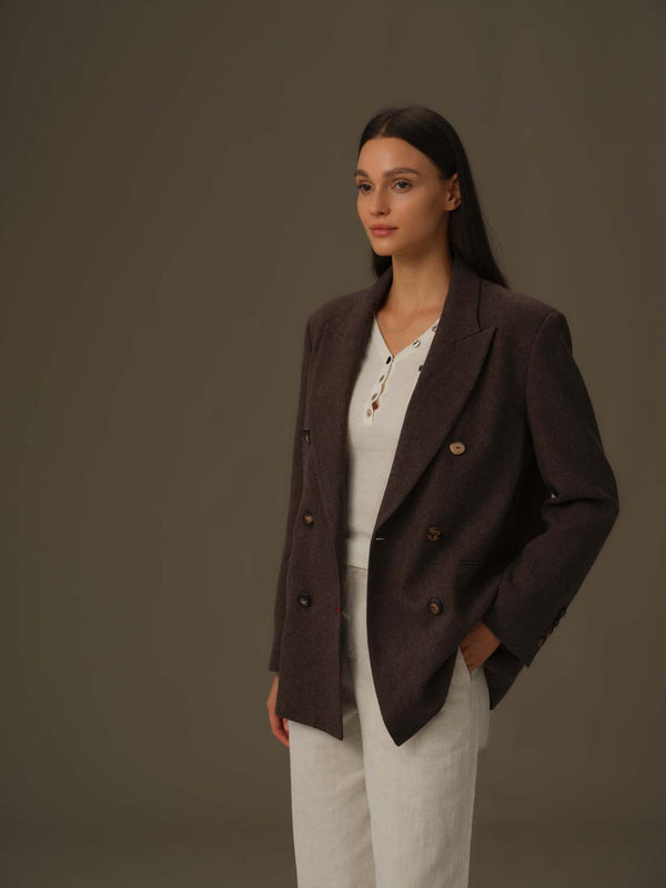 Double-Breasted Wool Blazer
