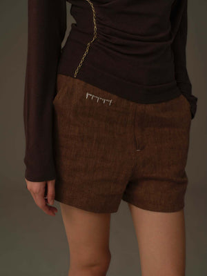 Stitch Details Linen Short