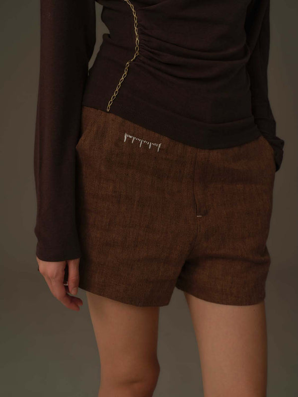 Stitch Details Linen Short