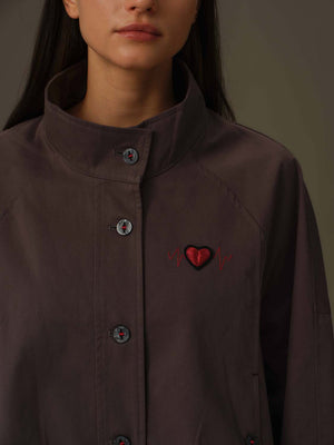 寬版束腰西裝外套