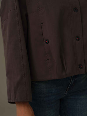 寬版束腰西裝外套