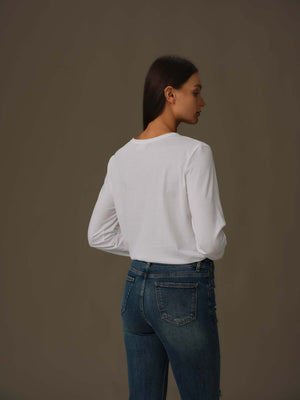 Cross-Stitched Placket Top