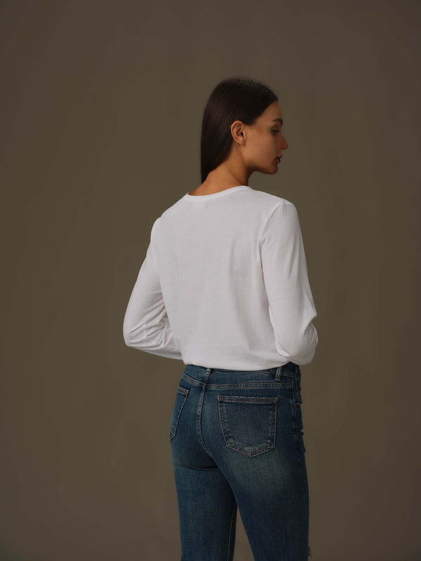 Cross-Stitched Placket Top