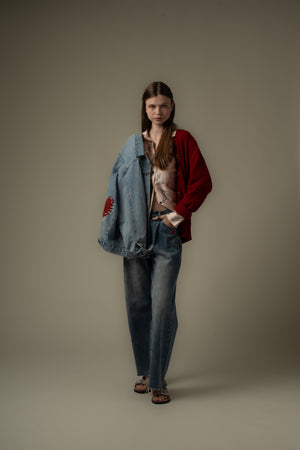 V-Neck Wool Cardigan