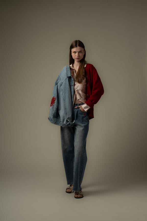 V-Neck Wool Cardigan