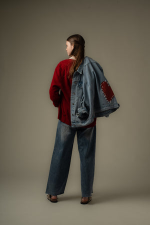 V-Neck Wool Cardigan