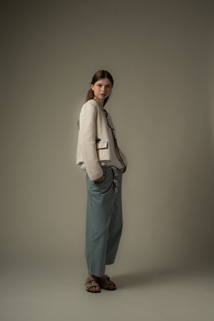 Patched Tweed Jacket