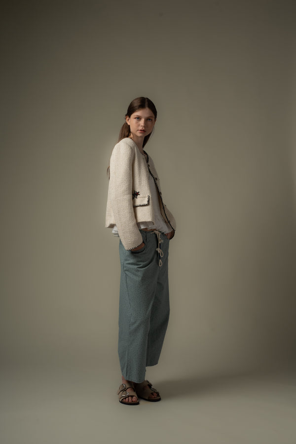 Patched Tweed Jacket