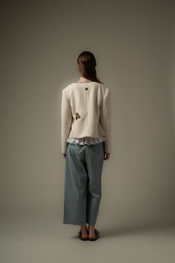 Patched Tweed Jacket