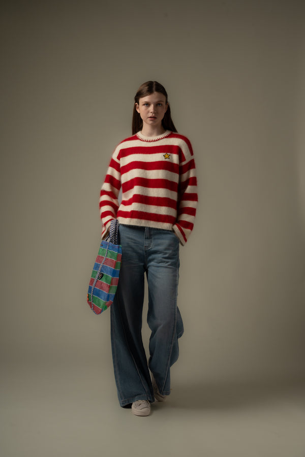 Side Seam Washed Jeans