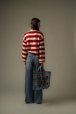 Side Seam Washed Jeans