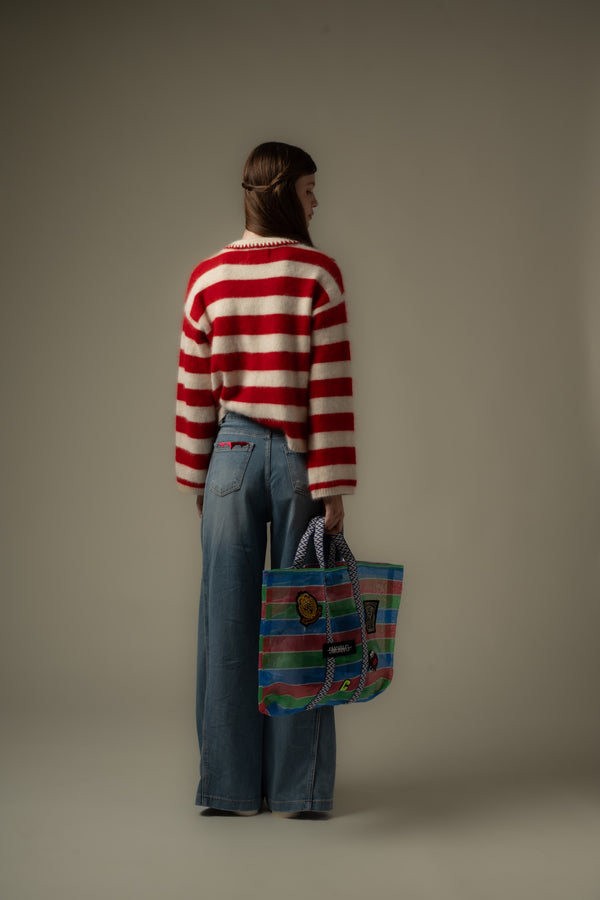 Side Seam Washed Jeans