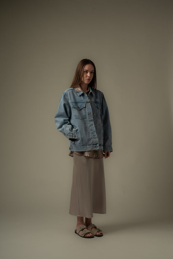 Heart-Shaped Patch Denim Jacket