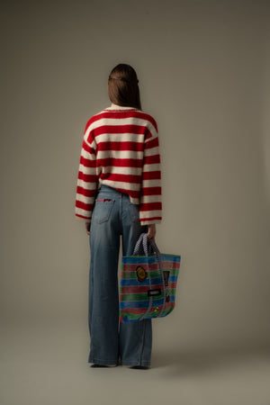 Side Seam Washed Jeans