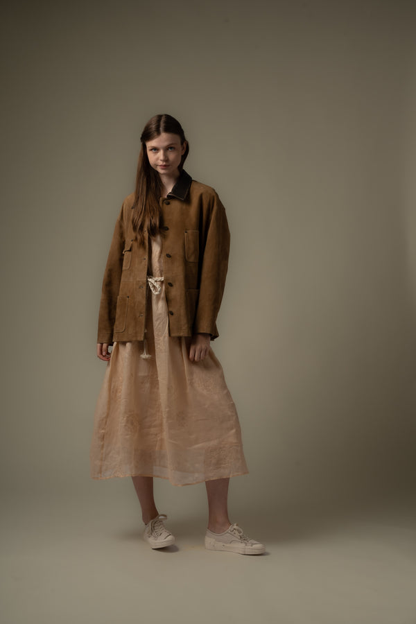 Leather Jacket With Contrast Collar