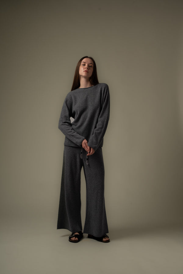 Drawstring Wool Trousers