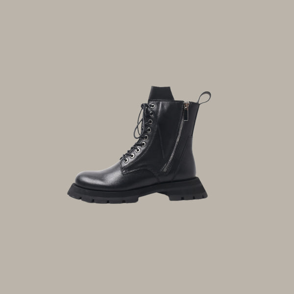 Rea Leather Combat Boots