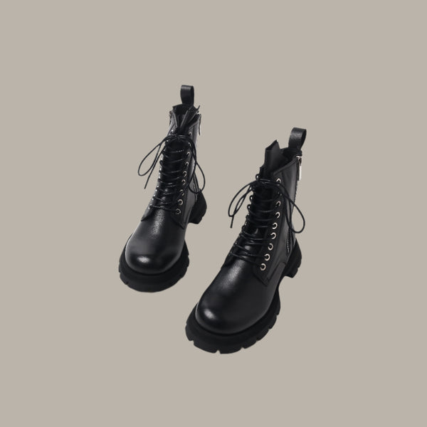 Rea Leather Combat Boots