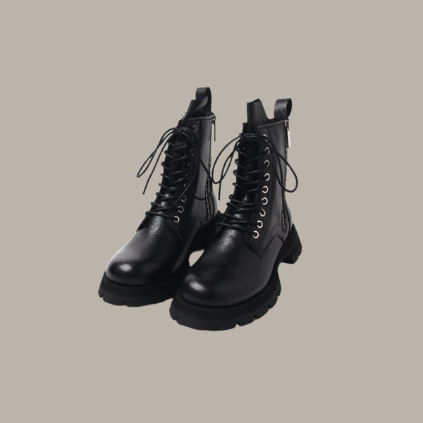 Rea Leather Combat Boots