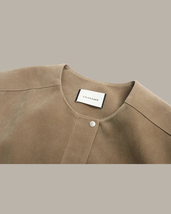 Double Pocket Suede Vest