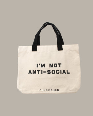ANTI-SOCIAL Canvas Tote Bag