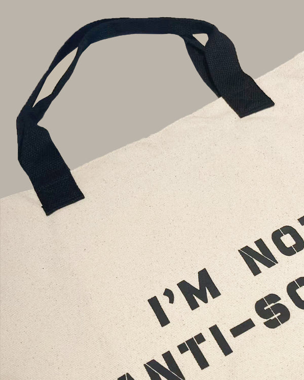 ANTI-SOCIAL Canvas Tote Bag