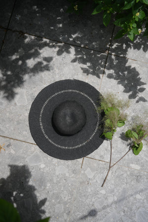 Ribbon Black Straw Hat