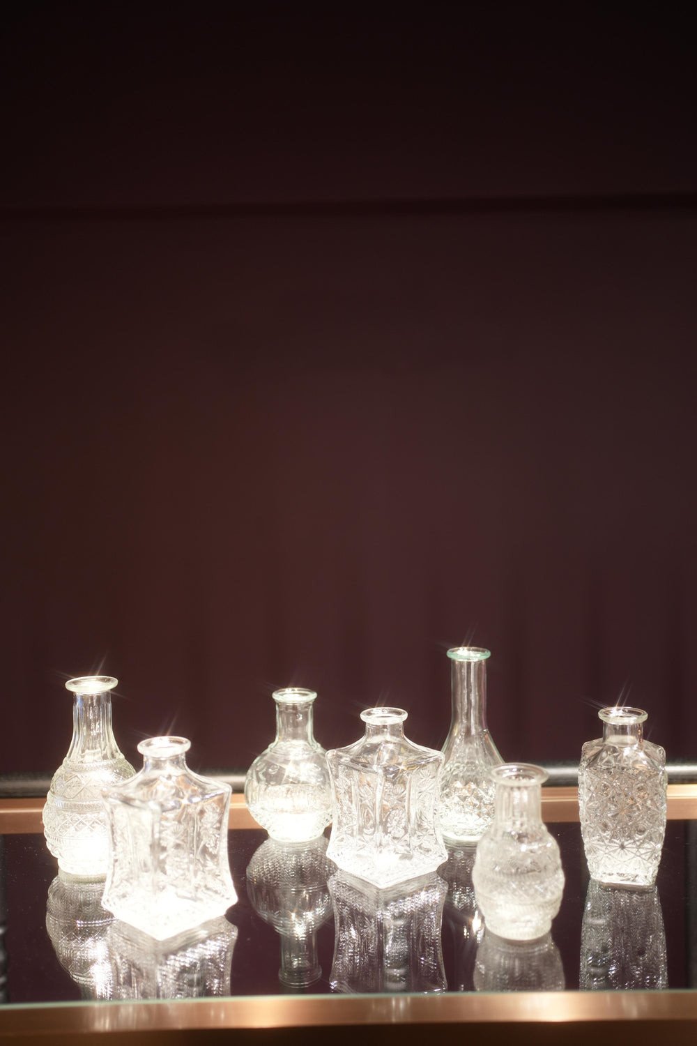 Retro Embossed Glass Vase