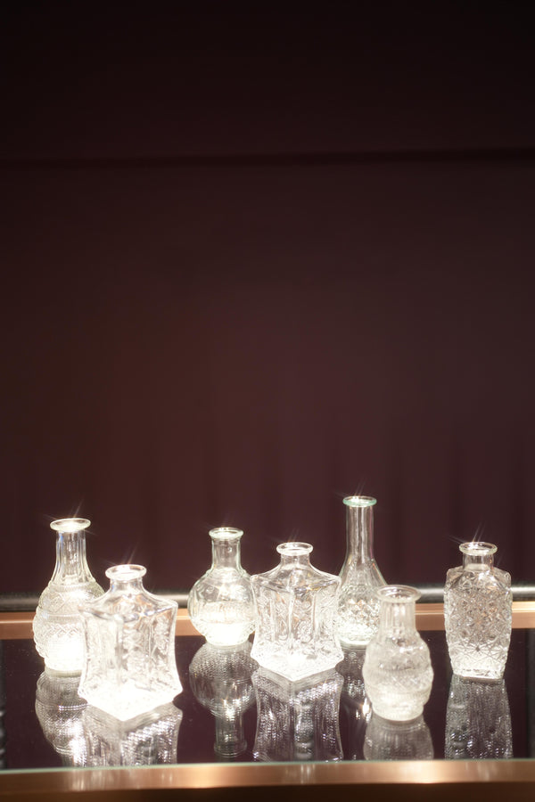 Retro Embossed Glass Vase