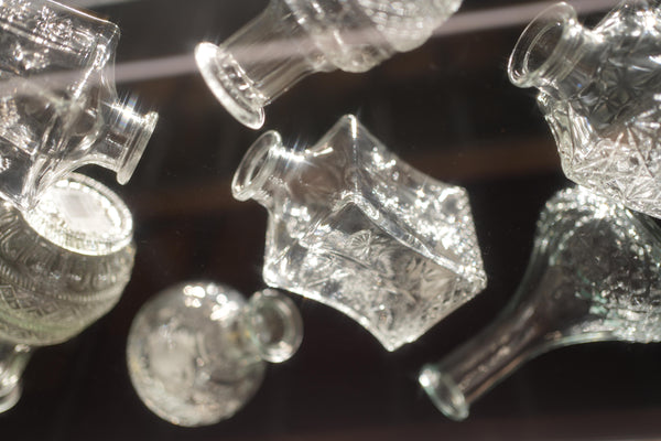 Retro Embossed Glass Vase