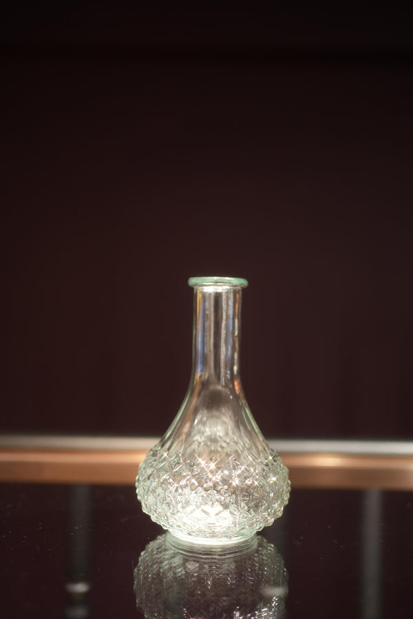 Retro Embossed Glass Vase