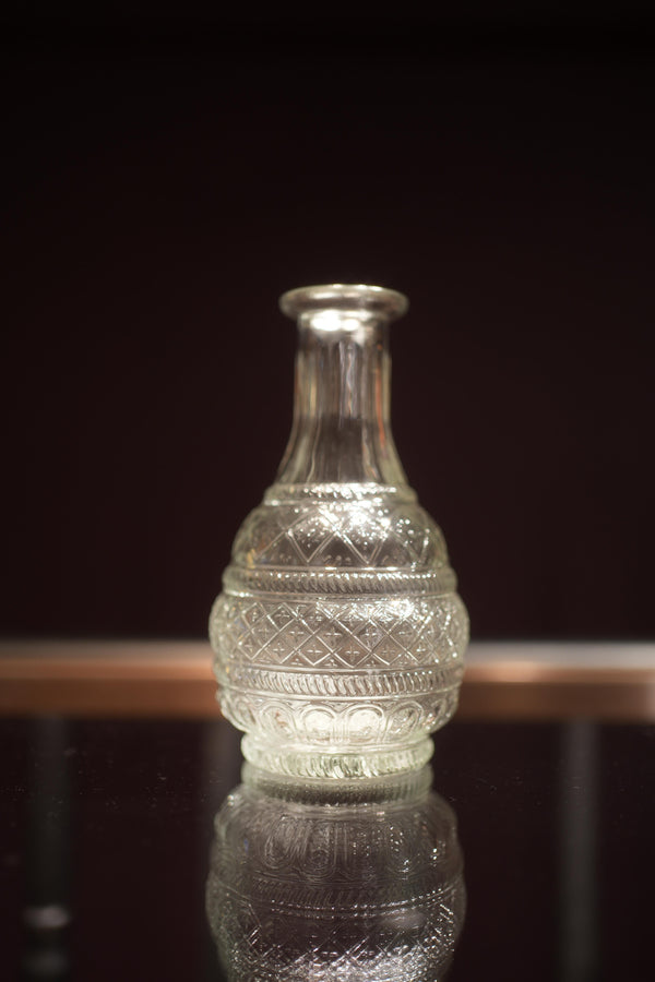 Retro Embossed Glass Vase