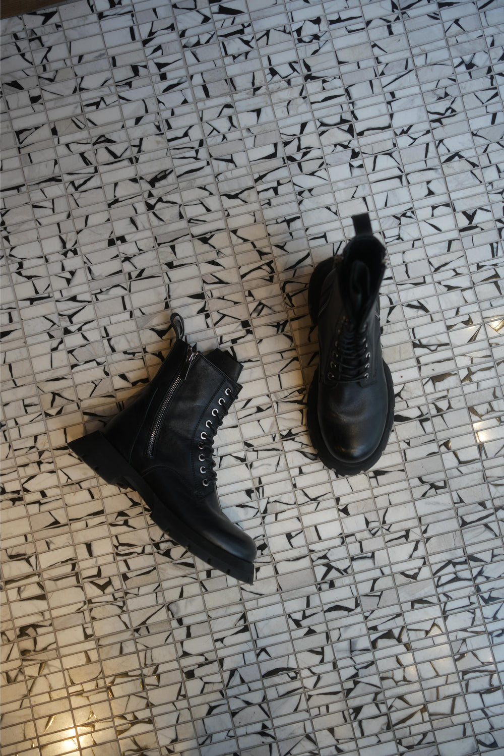 Rea Leather Combat Boots