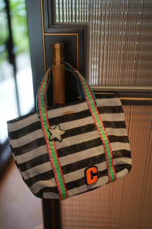Striped Woven Bag