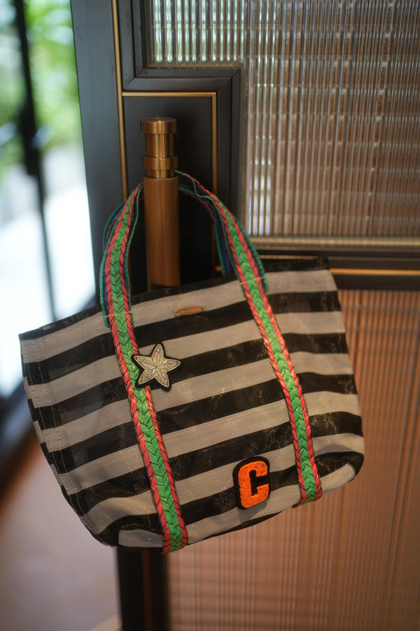 Striped Woven Bag