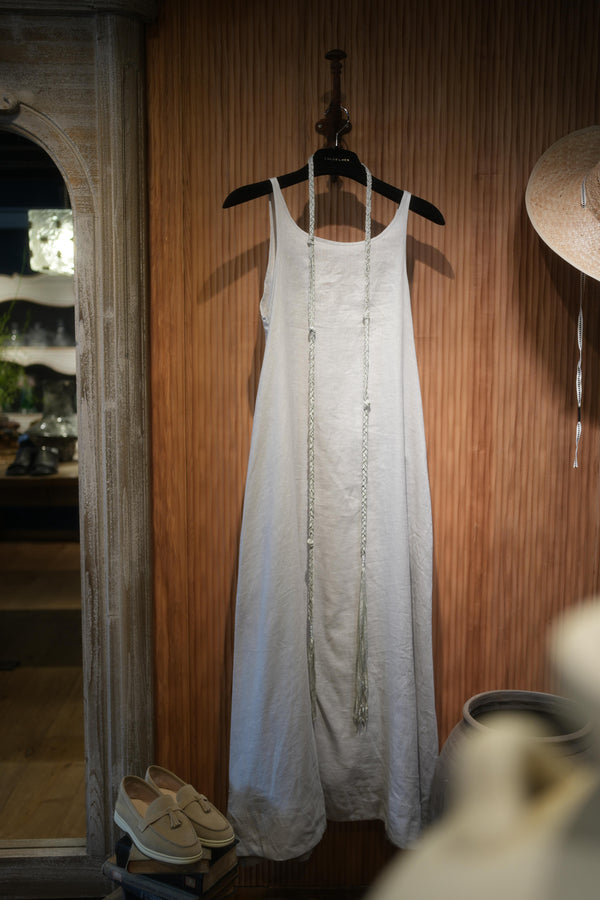 Braided-Drawstring Maxi Dress