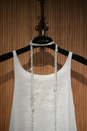 Braided-Drawstring Maxi Dress