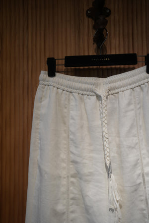 Braided-Drawstring Linen Pant