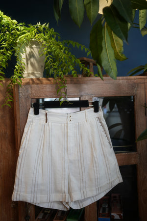 Striped Linen Shorts