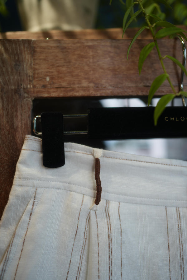 Striped Linen Shorts