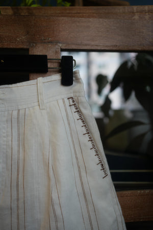 Striped Linen Shorts