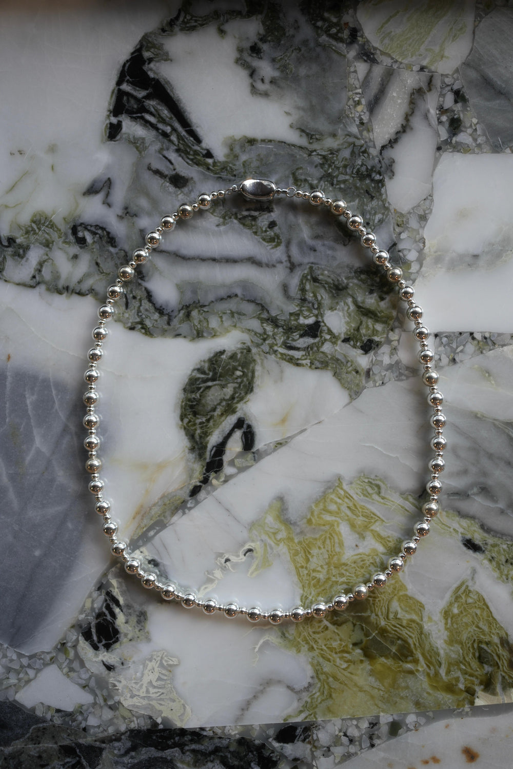 Silver Beaded Necklace