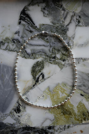 Silver Beaded Necklace